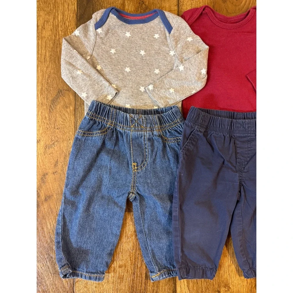 Carters Baby Boy 6 Months Clothes Outfits Jeans Khaki Pants Shirts Bodysuits Lot